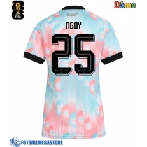 Fotballdrakt Dame Belgia Nathan Ngoy #25 Bortedrakt VM 2026 Kortermet